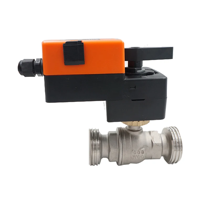 Winvall 24VAC/DC Male Thread Proportional Valves 0-10V 4-20mA Motorized Water Control Valve Electric 2 Way Stainless Steel