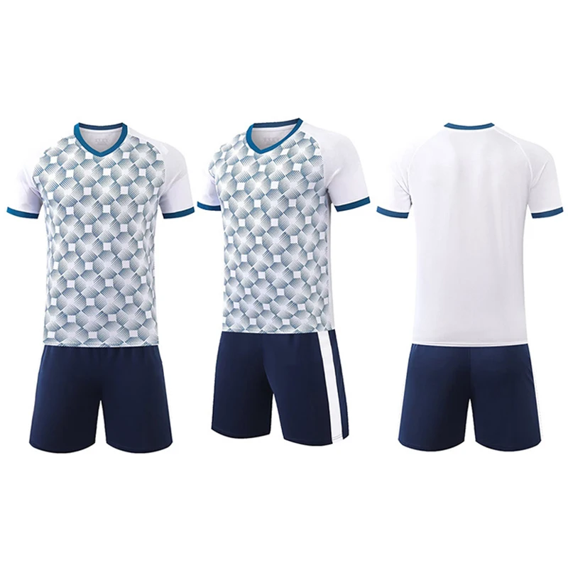 Оптовая продажа Футбольная форма с короткими рукавами футбольные майки мужские тренировочные костюмы спортивные быстросохнущие