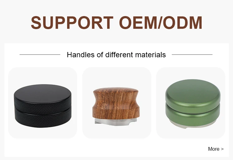 Customized 304 Stainless Steel Both Side Dual Head 51mm 53mm 58mm Coffee Distributor & Tamper