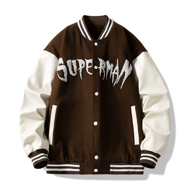 2024 Spring Hot Selling New Baseball Jacket Sportswear Trendy Letter Print  Couples Casual Jacket For Men