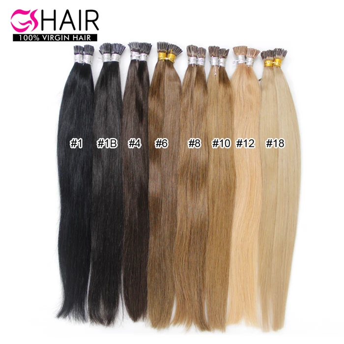 Raw remy cuticle aligned virgin keratin u flat i tip human hair extensions,i tip brazilian hair extensions human hair