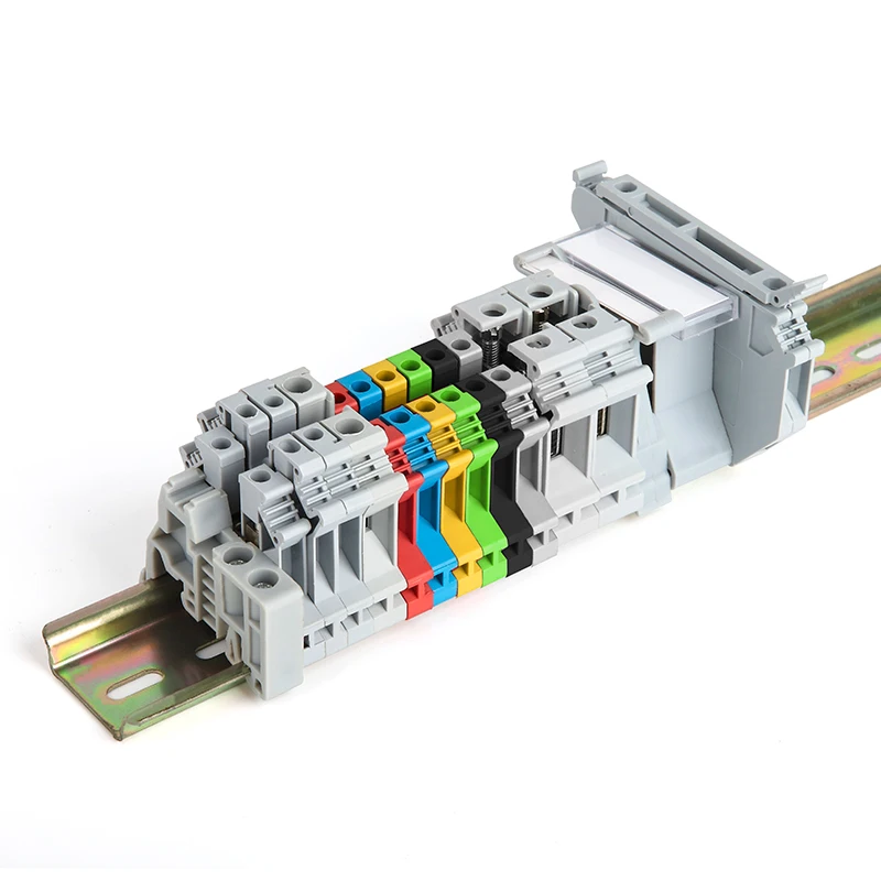 UK terminal block 2.5b rail type pure copper flame retardant UK-2.5N combined terminal post square voltage terminal block