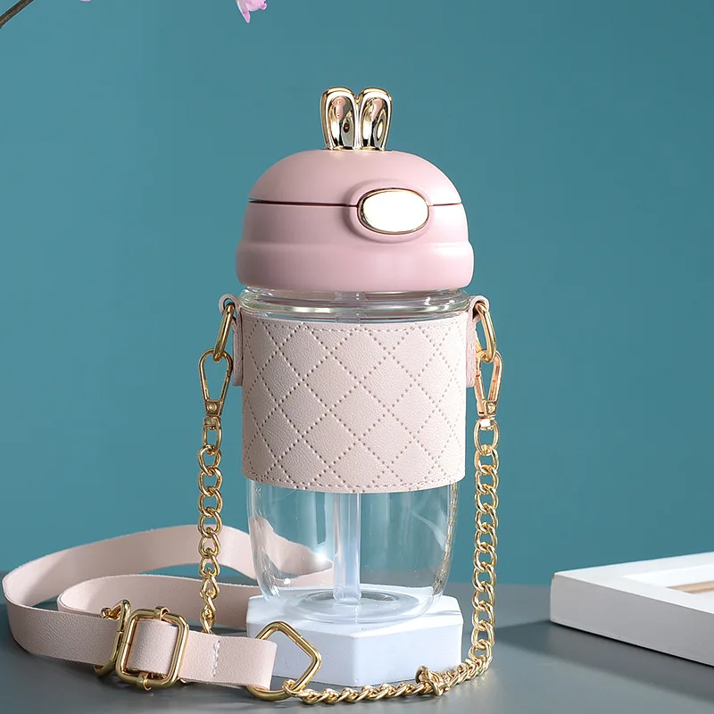 Eco Friendly Bpa Free Glass Water Bottles Thermos Drinking Bottle Sleeve Screw Thermos Flask Kids Cup