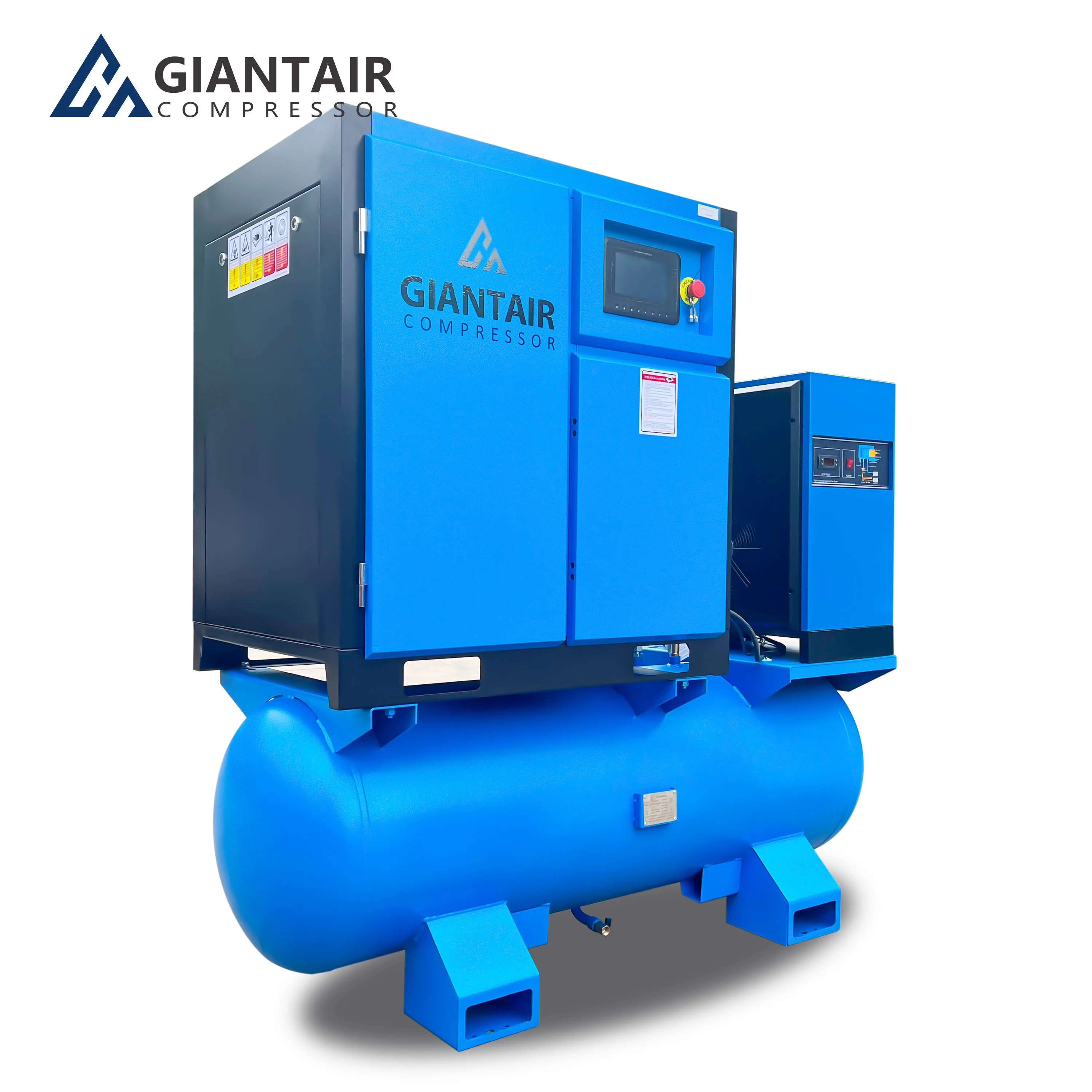 GIANTAIR 1.5 Mpa 1.6 Mpa 4 in  Combined Rotary Screw Air Compressor 11kw 22kw 30kw  For Fiber Laser Cutting Machine