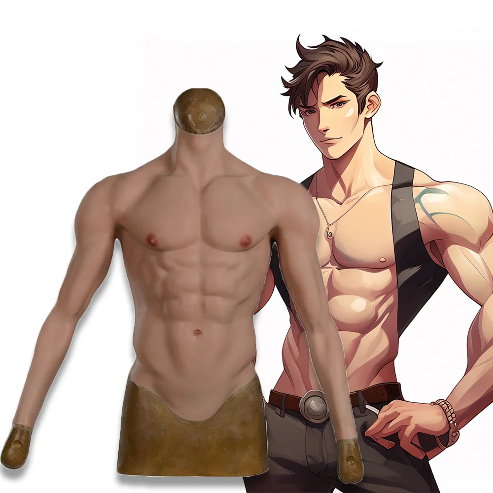 Manly Strong Arms Full Silicone Half Body With Arms Muscle Suits For Crossdresser Cosplay Film Props TV Shows