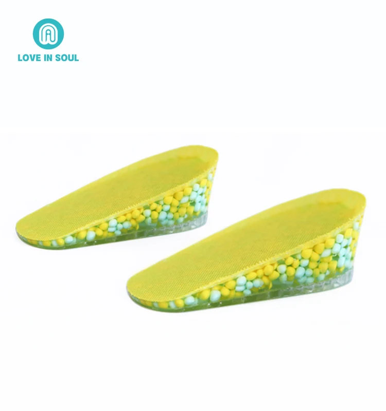 Height Increase Insoles Heel Cushion Inserts Heel Lift Inserts Gel Comfort Half Foot Insoles for Heel Pain For Elevator Shoes