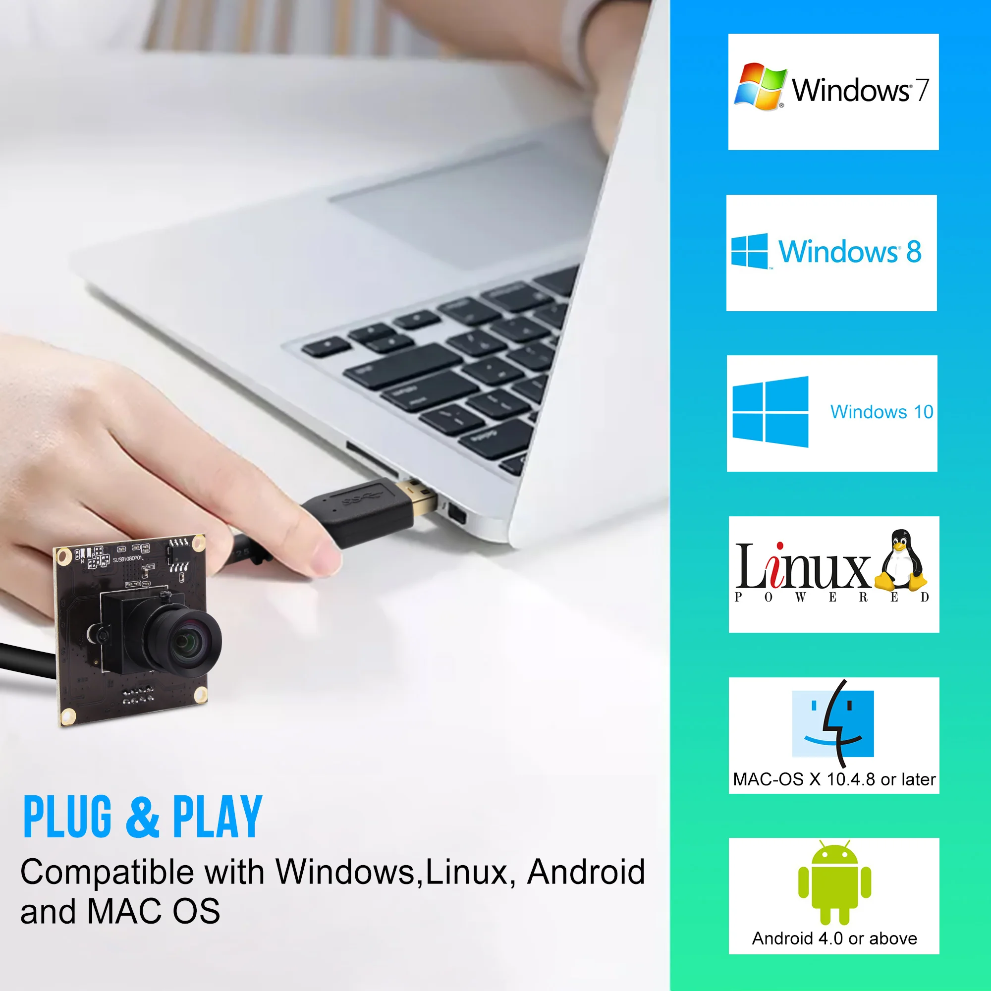 ELP Бесплатная драйвер USB3.0 веб-камеры 1080P 50fps IMX291 Цвет CMOS с разрешением Full HD модуль usb-камеры для Windows Linux Android