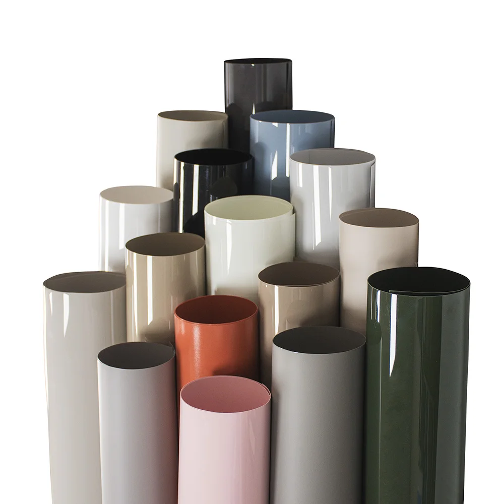 2022 New Plastic PETG Film Anti-static Flexible Clear High Gloss Color PETG Sheet Rolls For Furniture Lamination