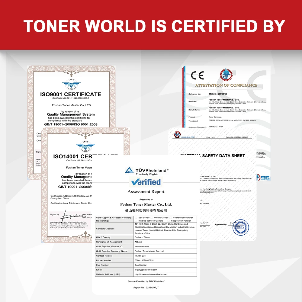 Тонер-мир для картриджа принтера Hp 207A W2210A W2211A W2212A W2213A OEM / ODM тонеры HP Laserjet