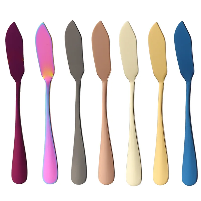 Custom Logo Durable Cheese Dessert Spreader Breakfast Butter Spreader Knife Stainless Steel Butter Knife