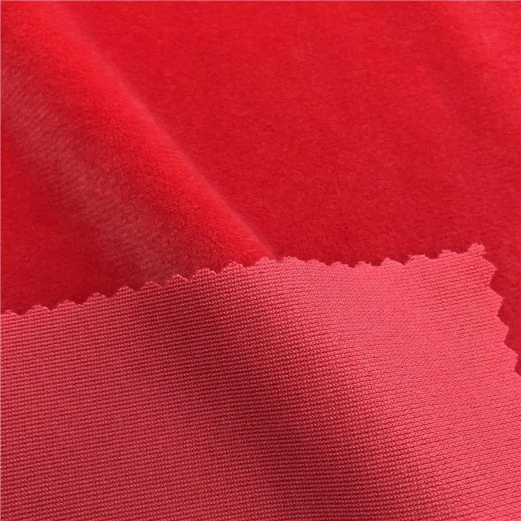 Solid color 1.5mm pile one side brushed super soft stretch plush velboa fleece minky fabric for pillow cases