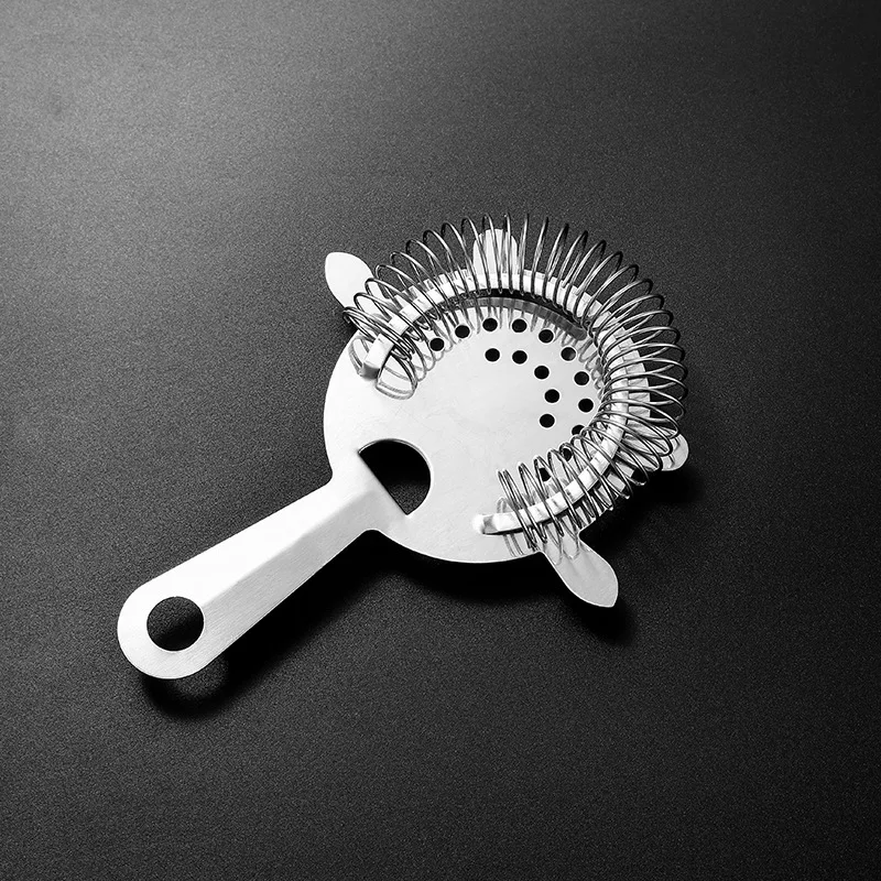 Wholesale Stainless Steel Cocktail Strainer Cocktail Mixing Strainer Ice Filter 201 304