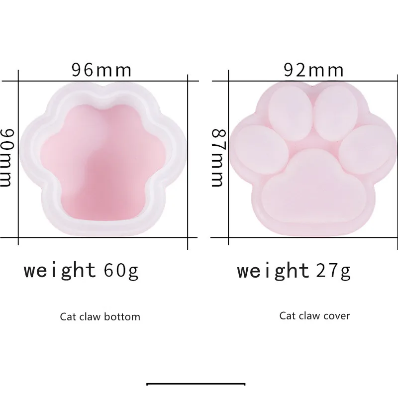 
3D Cartoon epoxy cat claw glue storage jewelry box silicone molds for resin casting cute 