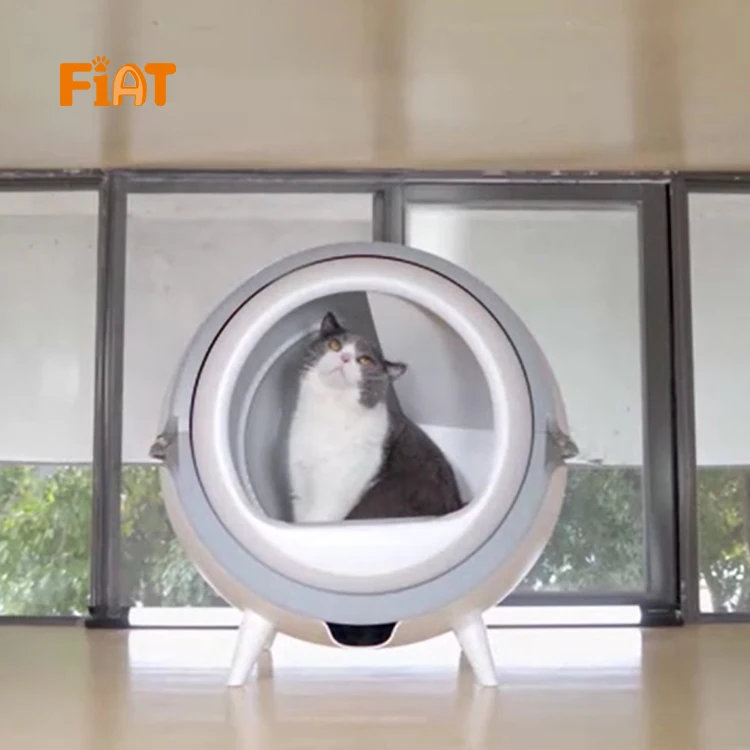 Wholesale Pet Cleaning Automatic Cat Toilet Products Plastic Large Space Box Closed Cat Litter Box Cat Litter Trays