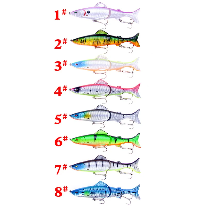 130mm 18.5g 3 Sections  jointed  Fishing Lures Artificial Hard Bait Fishing Bass Trolling Pike Carp Fishing Tools Lure