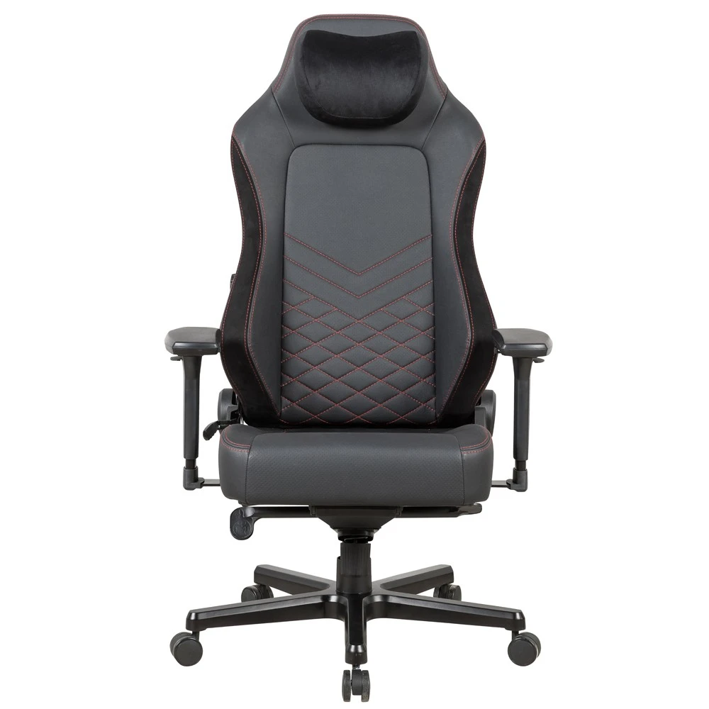 Wholesale Custom Magnetic Pillow Black Leather Swivel Chairs With Adjustable Lumbar Support Metal Frame Gamer Gaming Chair