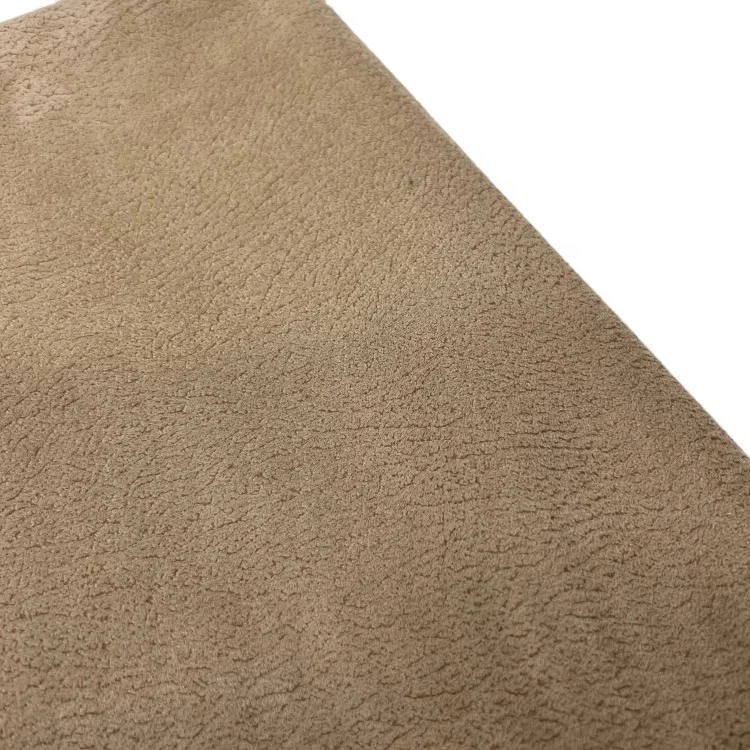 polyester sherpa fleece faux fur fabric suede leather fabric bonded artificial fur for garment