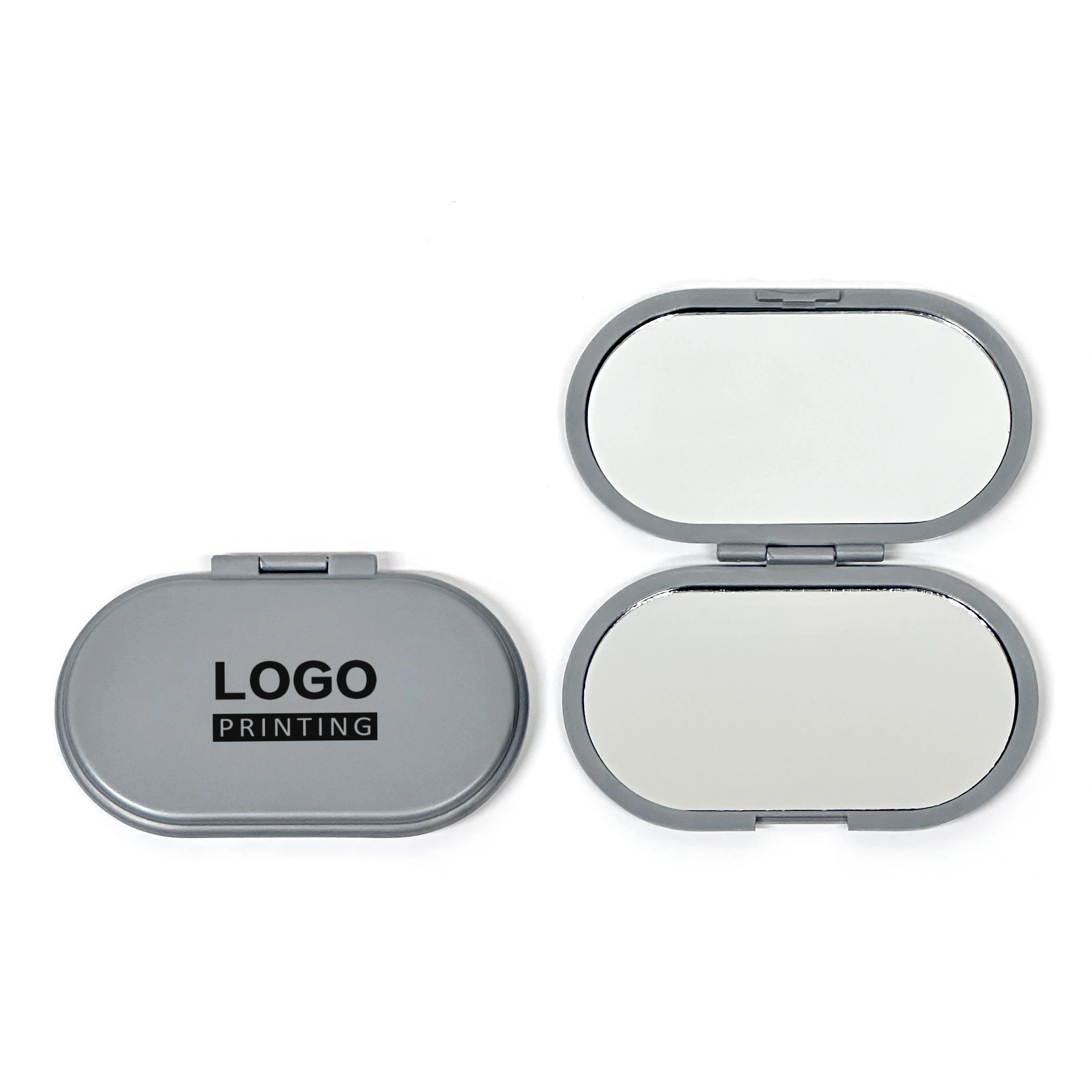 Индивидуальное мини-складное зеркало OEM Пластиковые Двухсторонние компактные зеркала рекламное