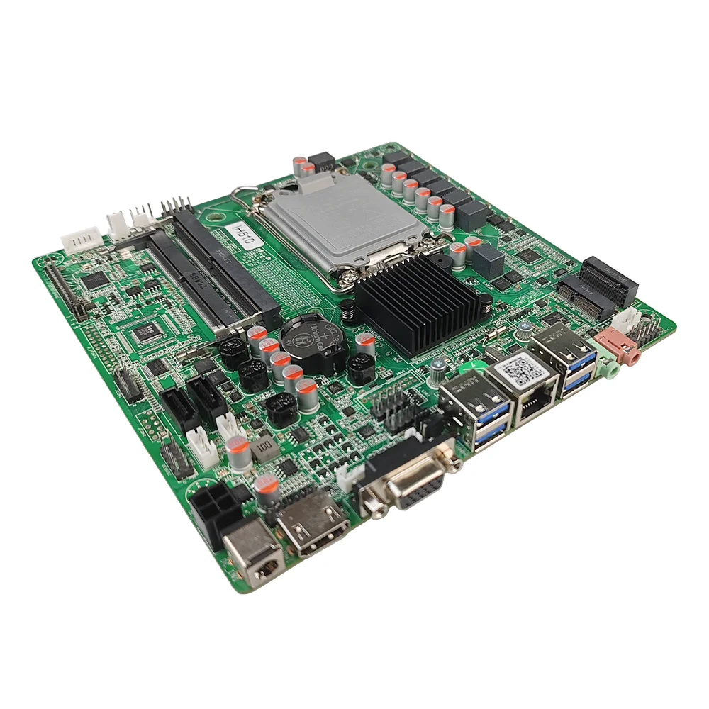 Материнская плата PCWINMAX по Заводской Цене H610 Mini ITX LGA1700 DDR4 с поддержкой 12-го 13-го поколения i3 i5 i7 OEM