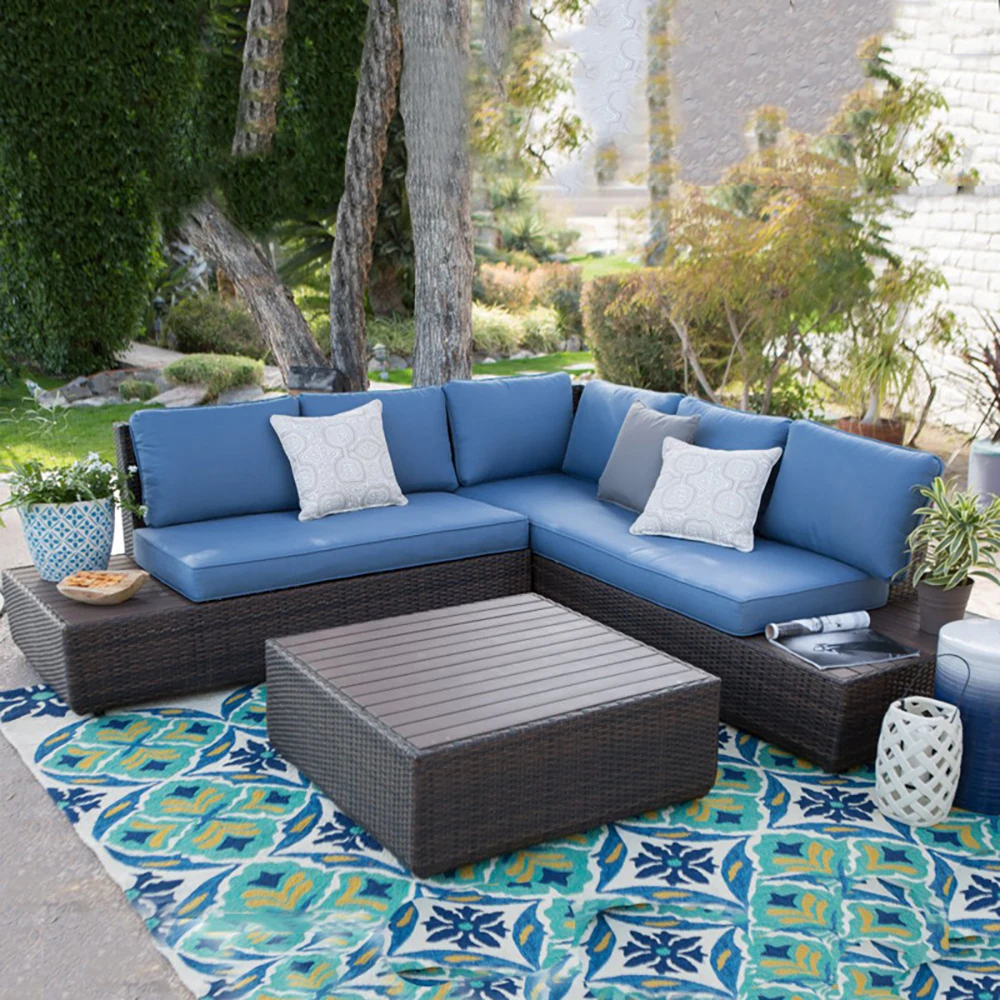Moderno Outdoor Patio Rattan Sofa Set Versatile Furniture Dining Hotels Villas Parks Courtyards Farmhouses-for Gardens Beaches