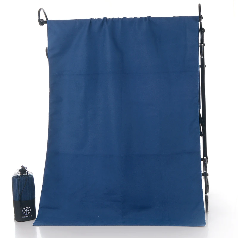 Custom Logo Soft Quick-Drying Double-Sided Different Color Suede Microfiber Yoga Fitness Swimming Sports Towel for Beach and Gym