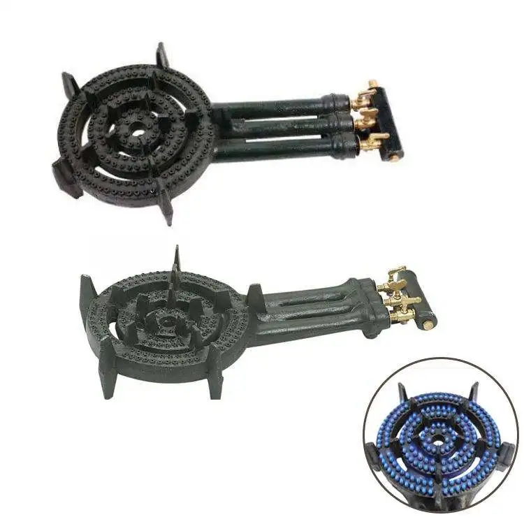 Wholesale Heavy Duty 3 Burners Gas Stove Ring Burner Cast Iron Wok Gas Stove For Home Cooking