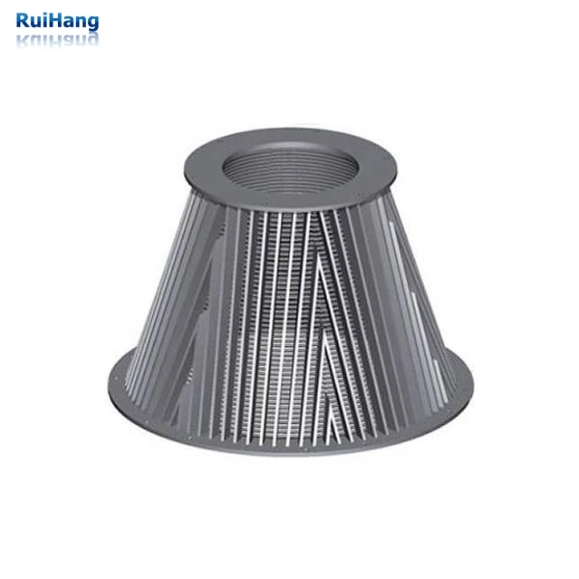 Conical Wedge Wire Basket 60 Micron Filtration Rate For Centrifugal Machines