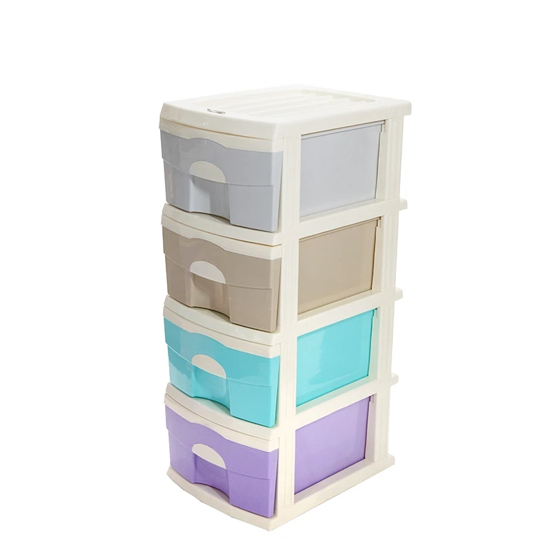 Hot Sale Durable Baby Plastic Drawer Cabinet Knocked Down Plastic Drawer