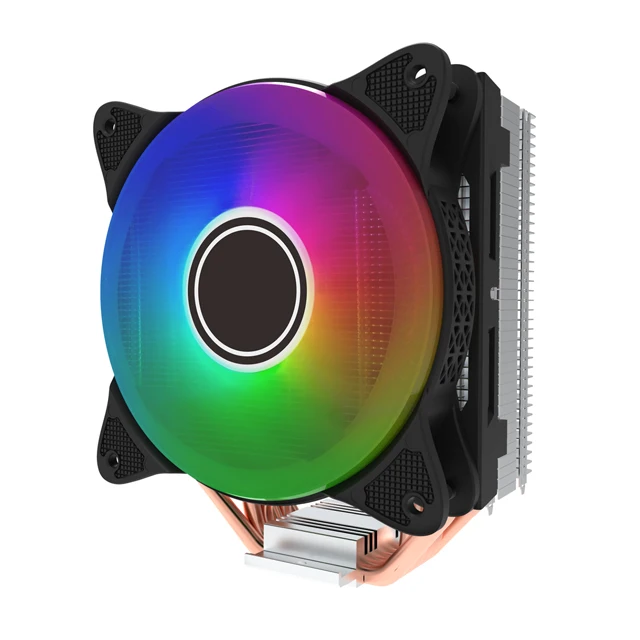 Компьютерный радиатор ЦП TJ600 RGB, воздушный кулер ЦП RGB, охлаждающий вентилятор ЦП с 6 тепловыми трубками