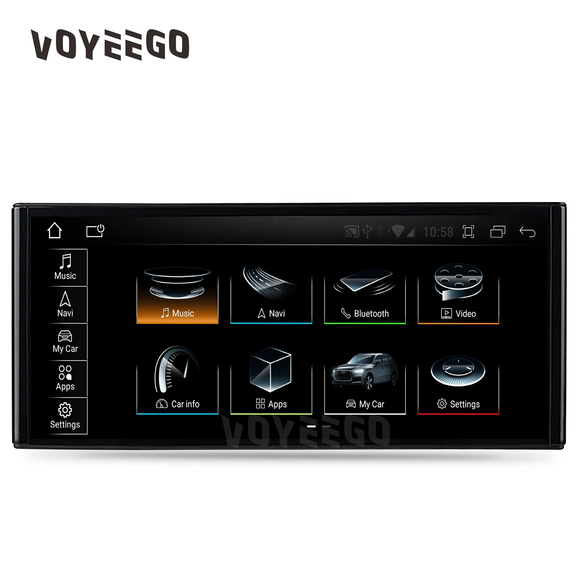 Автомобильный экран Voyeego 10 25 дюймов 64 ГБ Android 13 мультимедийная навигация радио мультимедиа для Audi Q7 2016-2019