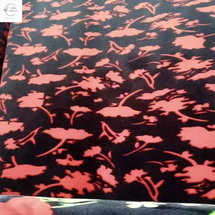 100% polyester  knitted velvet mixed really super soft print fabric stock fabric in china
