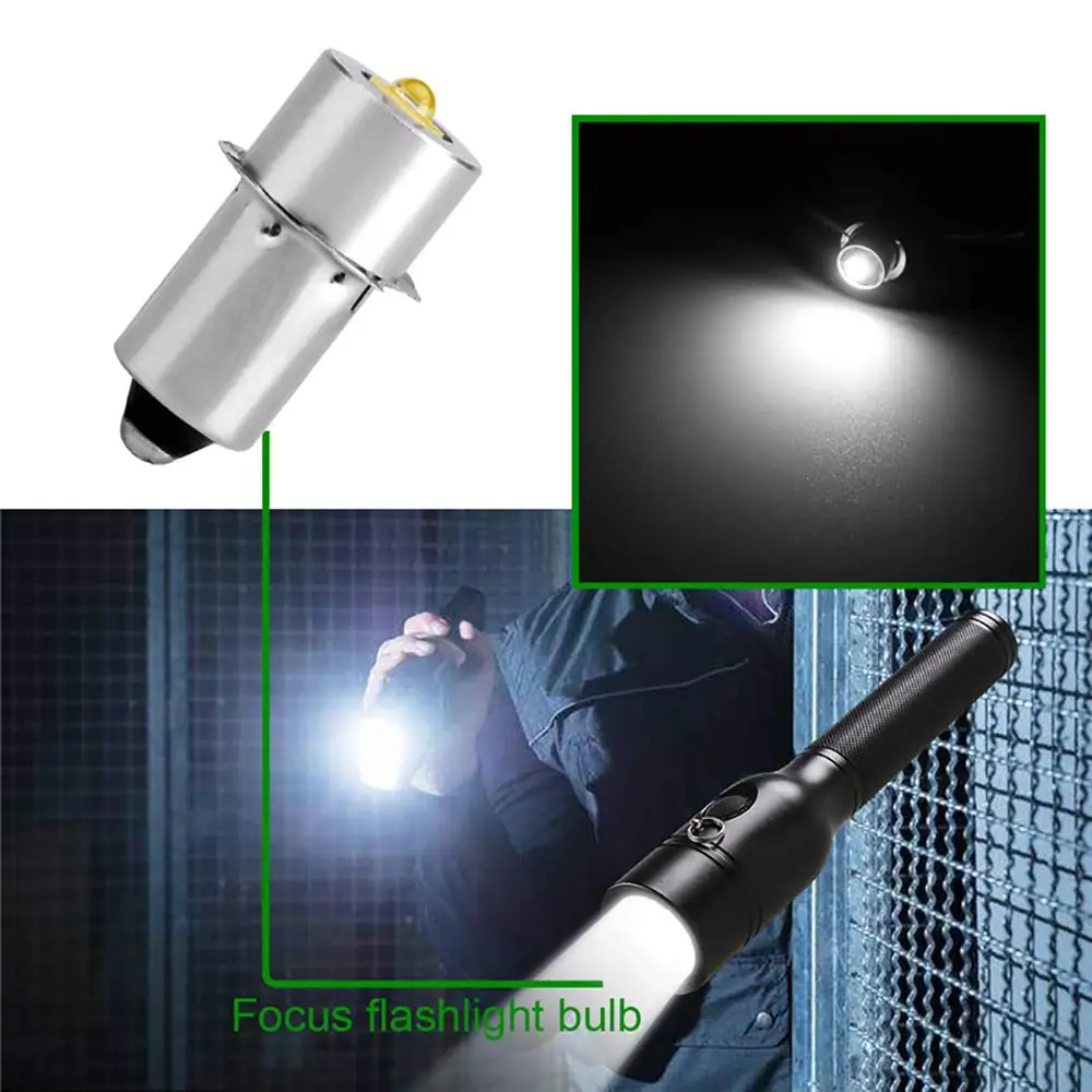 P13.5S 3W 3V  6-24V 4-12V LED Flashlight Bulb Replacement Part Conversion Kit Bulbs for 3-20 Cells C&D Maglite Torch lamp
