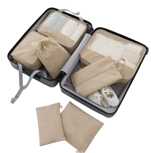 wholesale stock travel luggage organizer multi-functional compression packing cubes travel storage bags