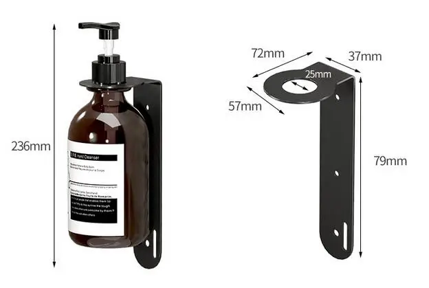 500ML Single Double Triple  Wall Mount Plastic Hand Liquid Soap Dispenser and Shower Bottles Dispenser with Pump for Bathroom