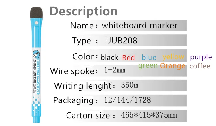 fine point whiteboard marker pen with strong magnet and eraser for kids students office school