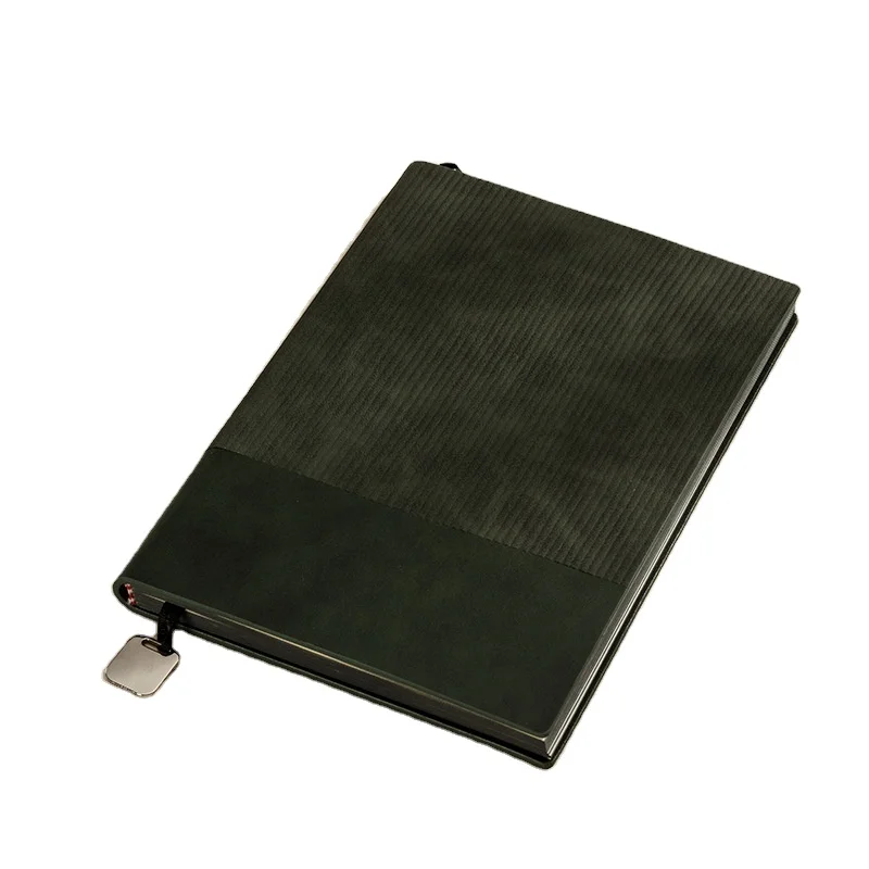 Soft Pu Leather Cover A5 Dark Green Office Supplies Business Lined Journal Notebooks with Color Edge