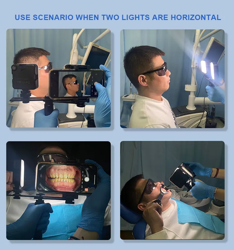 Adjustable Dental Oral Photography Light For Mobile Phone Dental Led Filling Light With Bluetooth