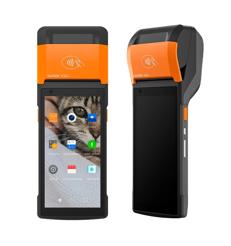 Android NFC POS Terminal Handheld Portable POS Machine With POS Printer