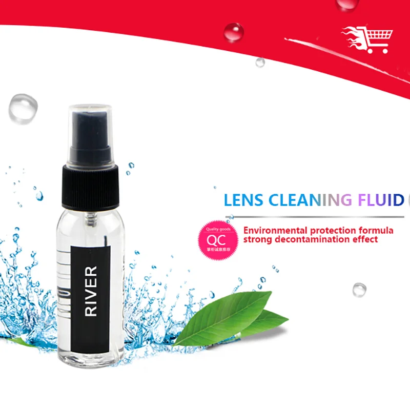 Wholesale 30ml Anti Fog Pet Bottle Glasses Lens Cleaner Spray Liquid With Label