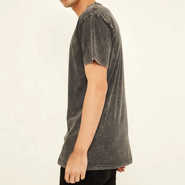Wholesale Men Acid Wash T shirt Streetwear hip hop stone 100% cotton t shirts with logo customize oversized vintage t-shirt