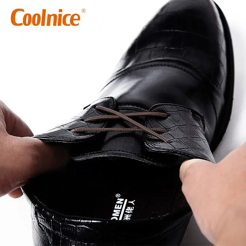 Waterproof Durable Reusable Lazy Elastic Silicone No Tie Shoelaces For Leather Shoes