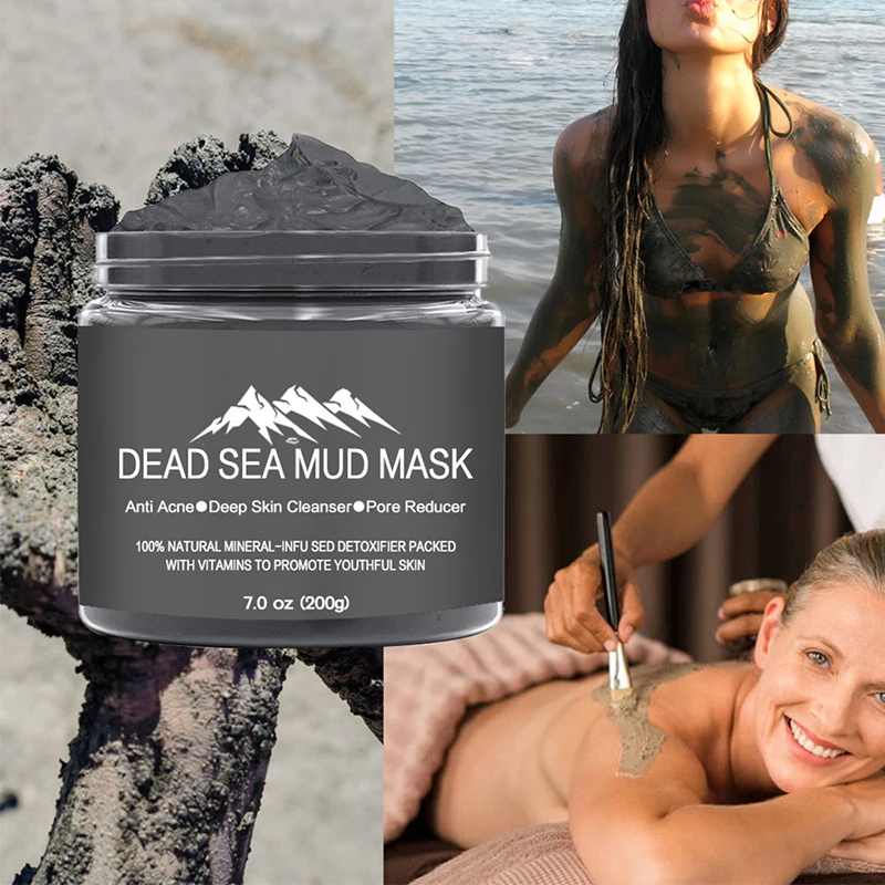 Wholesale 200g Face Skin Care Deep Cleansing Pore Reducer Anti Acne Dead Sea Mud Mask