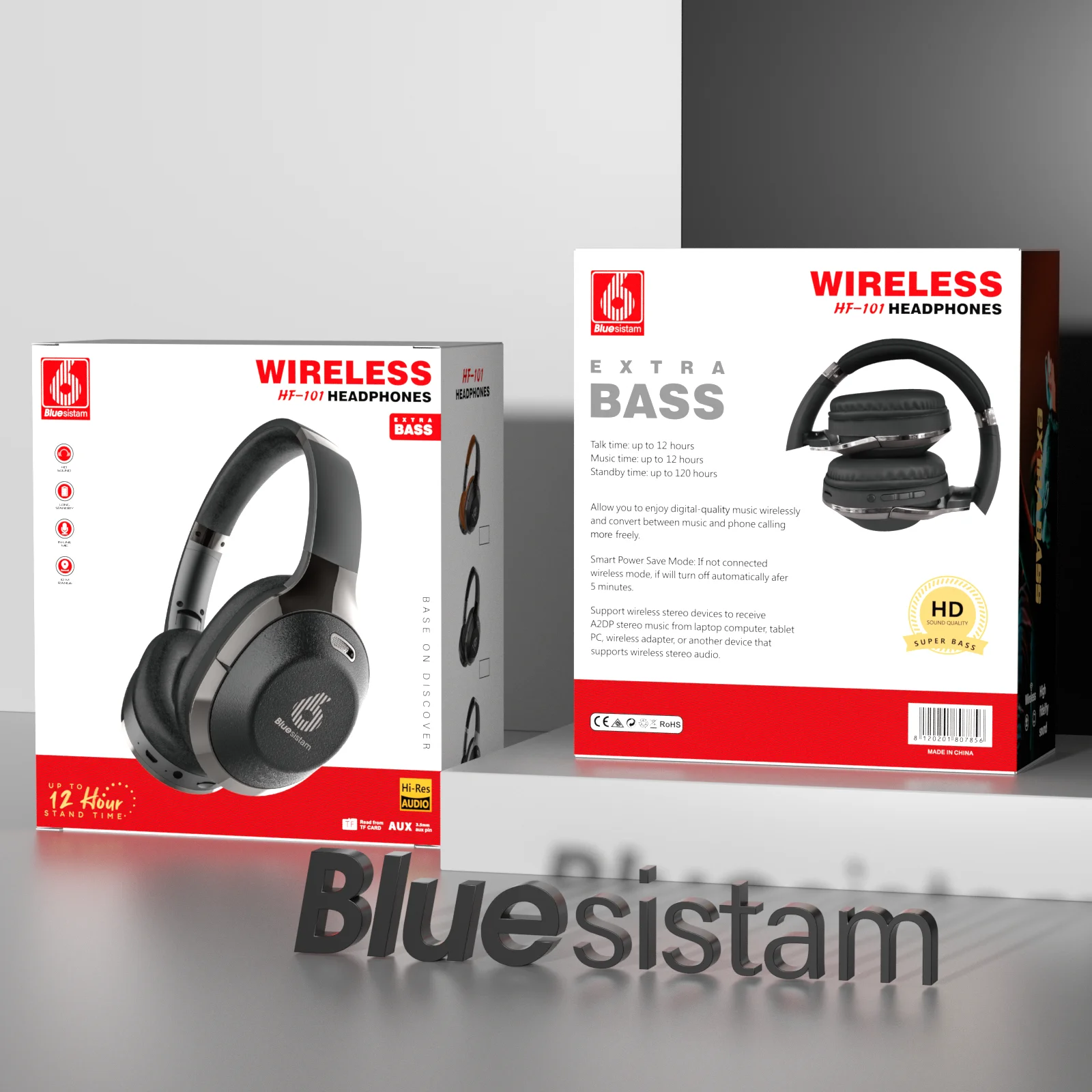 Customize Headset Bluetooth Over-Ear Headphones Packaging Box