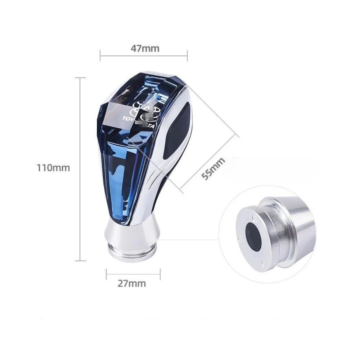 Crystal Auto Gear Shift Knob Touch Switch 7 Colors Gear shift Handles for Toyota Reiz Crown Alphard Honda Lexus