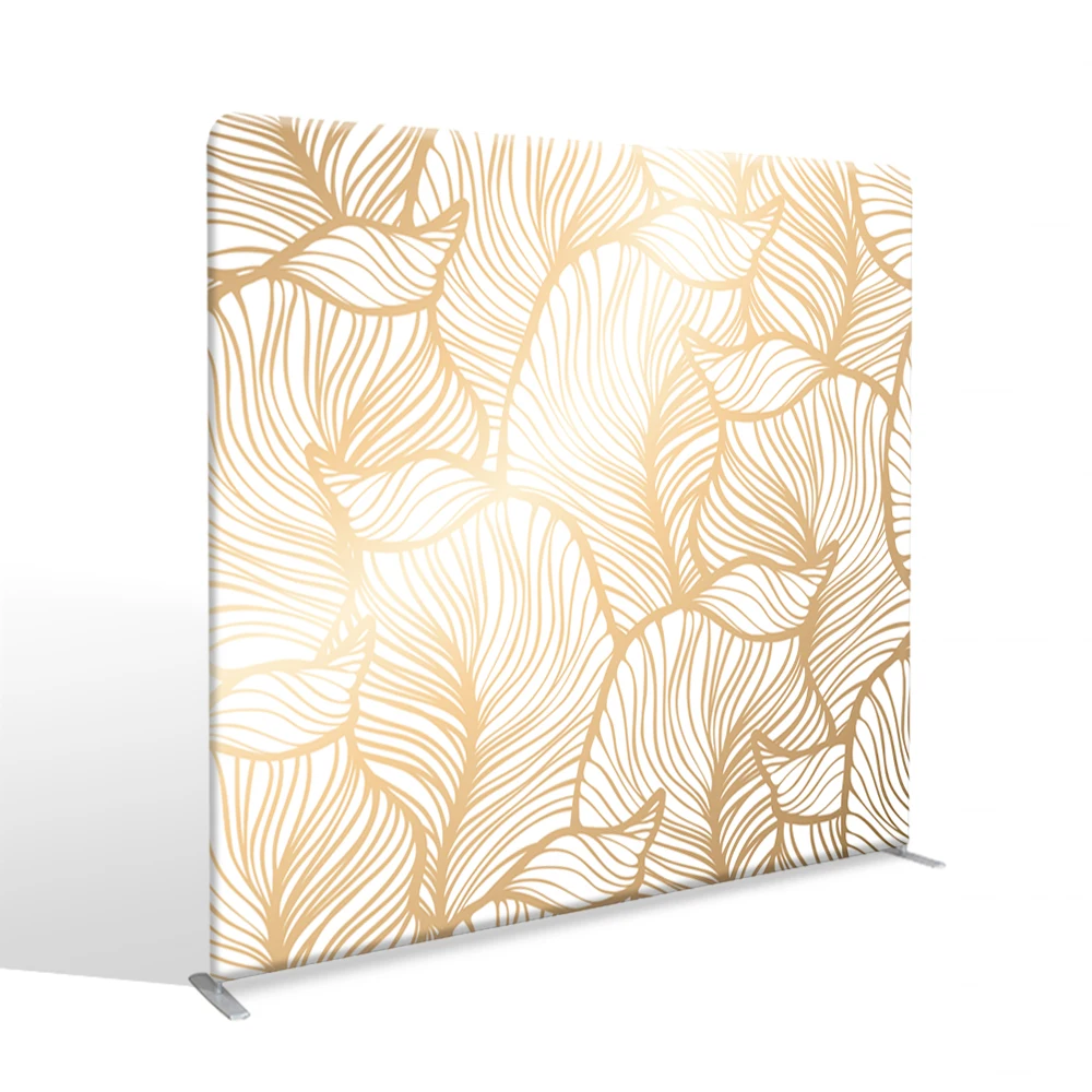 Customized Portable Printing Tension Fabric Backdrop booth Exhibition wall Aluminum Alloy Frame Display Wedding Backdrop Stand