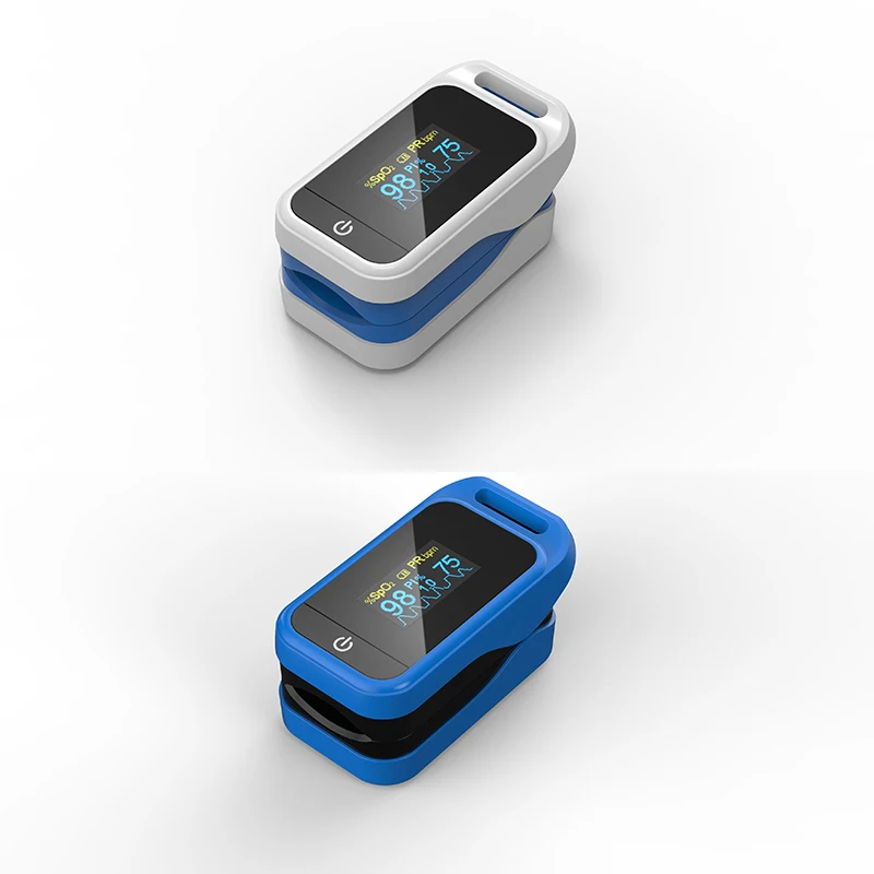 
2 Color OLED Pulse Oximeter Fingertip SpO2 Monitor With Box And Lanyard 
