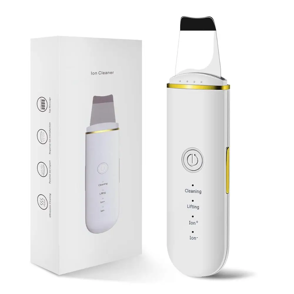 Portable Skin Scrubber - Skin Spatula,  Blackhead Remover Pore Cleaner Ultrasonic Skin Scrubber