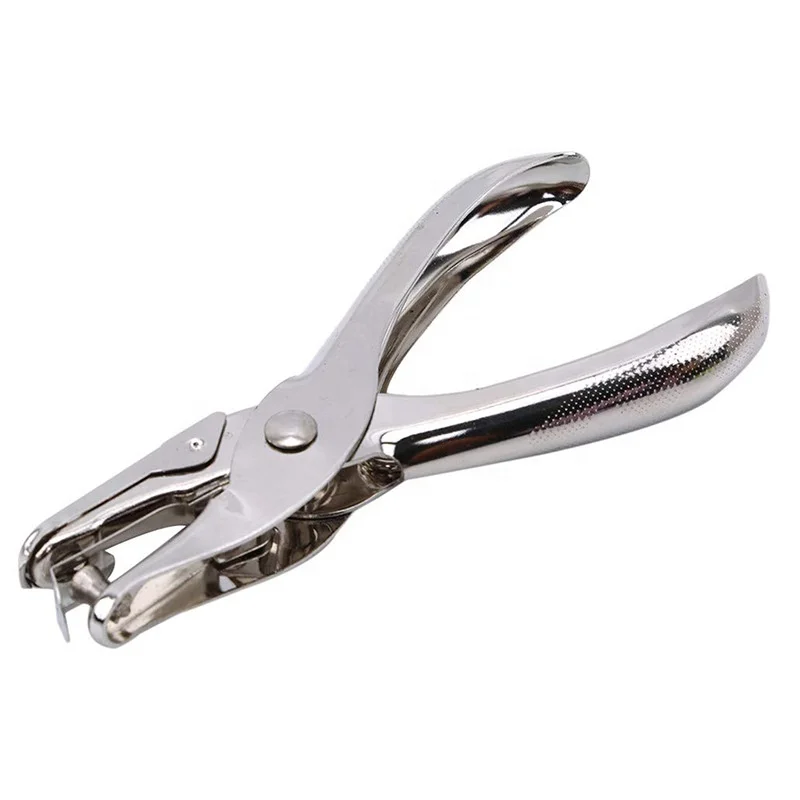 school office stationery 6MM metal plier paper single round hole punch