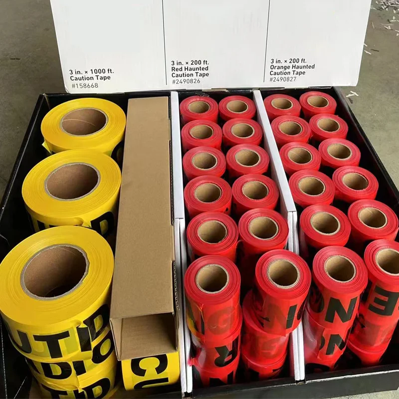 EONBON Customized Caution And Danger Barricade Tape Premium Yellow Caution Tape 3 Inch X 1000 Feet PE Warning Tape