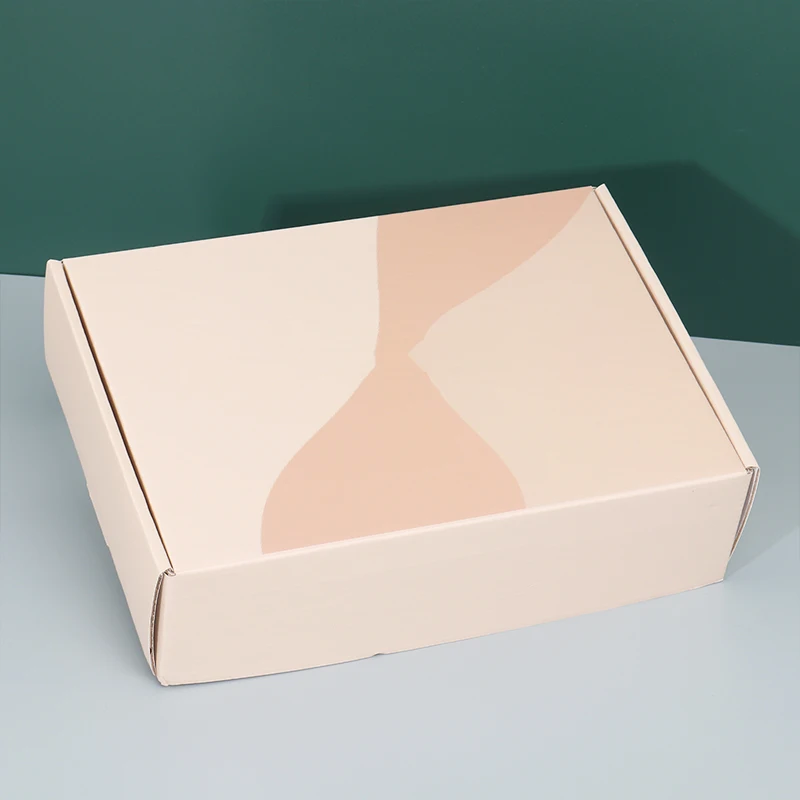 Factory custom custom logo pattern multi-color optional paper durable corrugated packaging cosmetics gift corrugated box